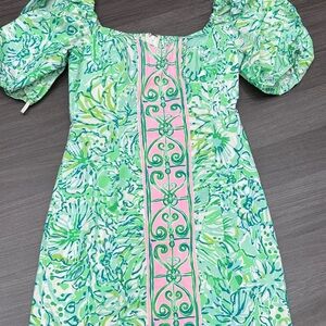 Lilly Pulitzer Green and Pink Casual Dress